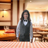 Waitress Black Tuxedo Vest w/ Inside Pad Pocket