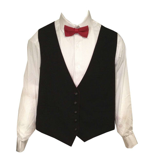 Mens Red 5 Button Vest Reverses to Black