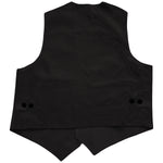 One Dozen (12) Mens Black Tuxedo Vest 5 Buttons