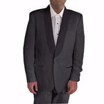 Men's Black Shawl Collar Dinner Jacket, Poly/Wool