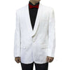 Mens 2 Piece White Dinner Jacket & Black Tuxedo Pants