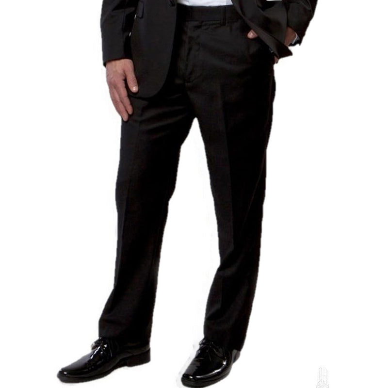 Men's Tuxedo Pants, Non-Pleated Adjustable, Black, Polyester