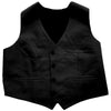 One Dozen (12) Mens Black Tuxedo Vest 5 Buttons