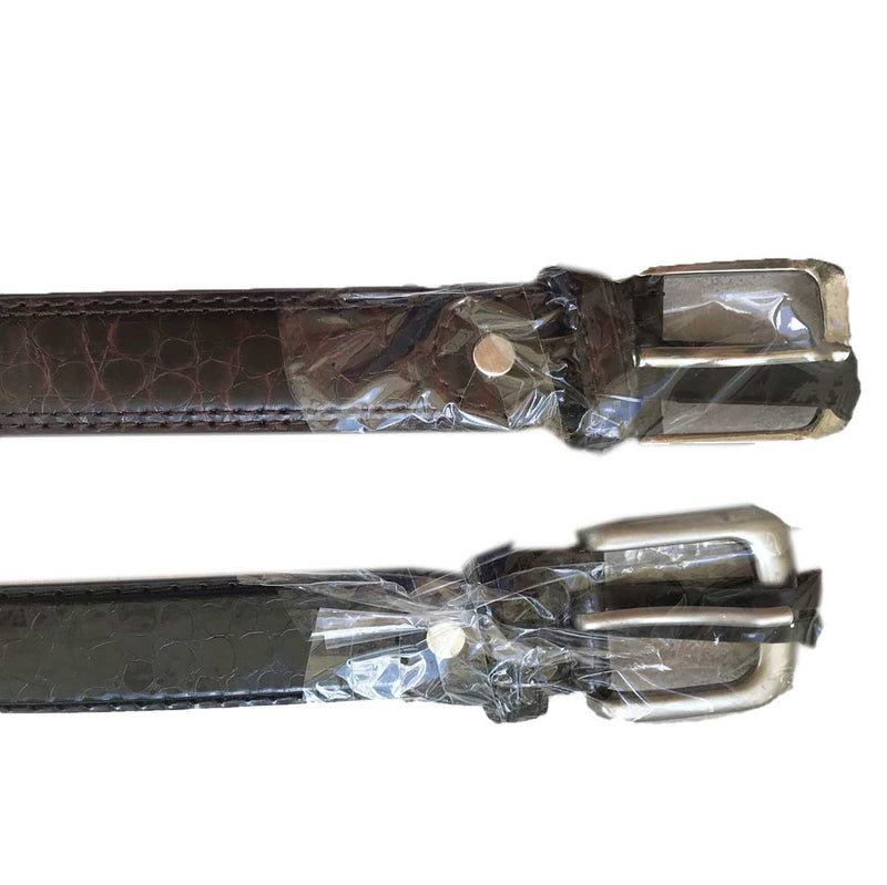 Mens Leather Lizard-Look Belt