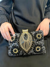 Handmade Black Rhinestone Bag