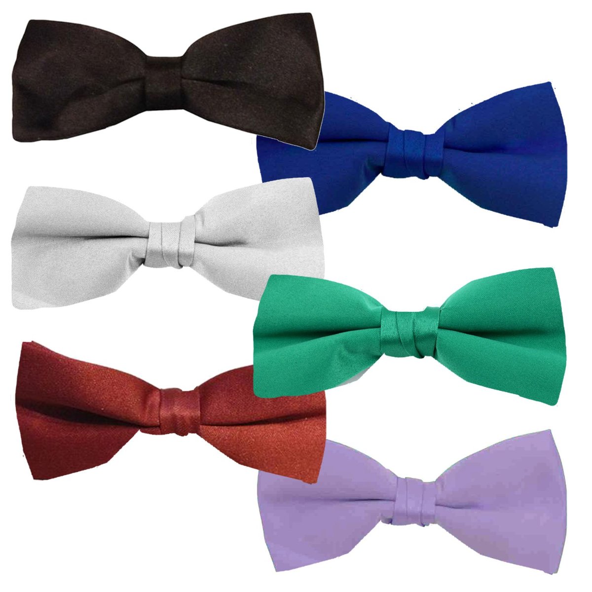 One Dozen Unisex Pre-Tied Banded Bow Ties in Assorted Colors – Tuxedo ...